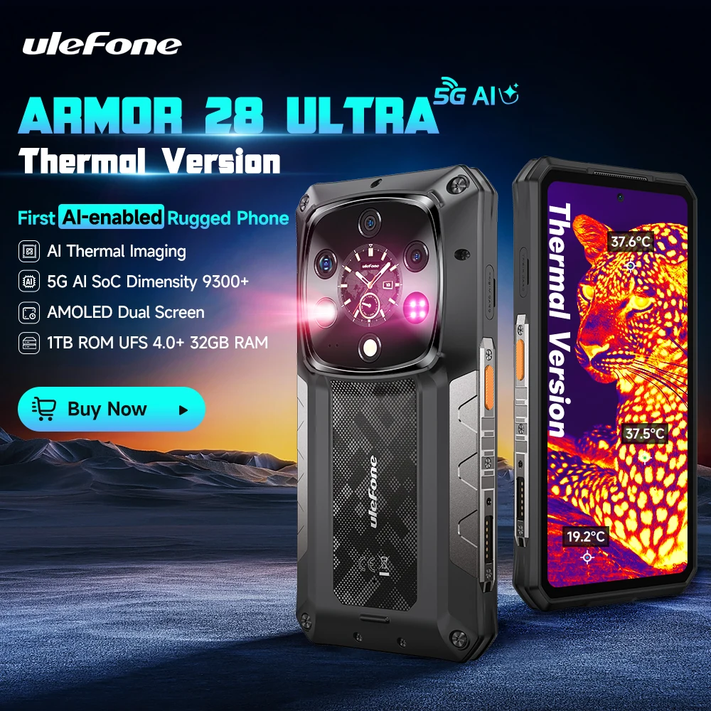 Ulefone Armor 28 Ultra 5G AI サーマルイメージング 頑丈な携帯電話