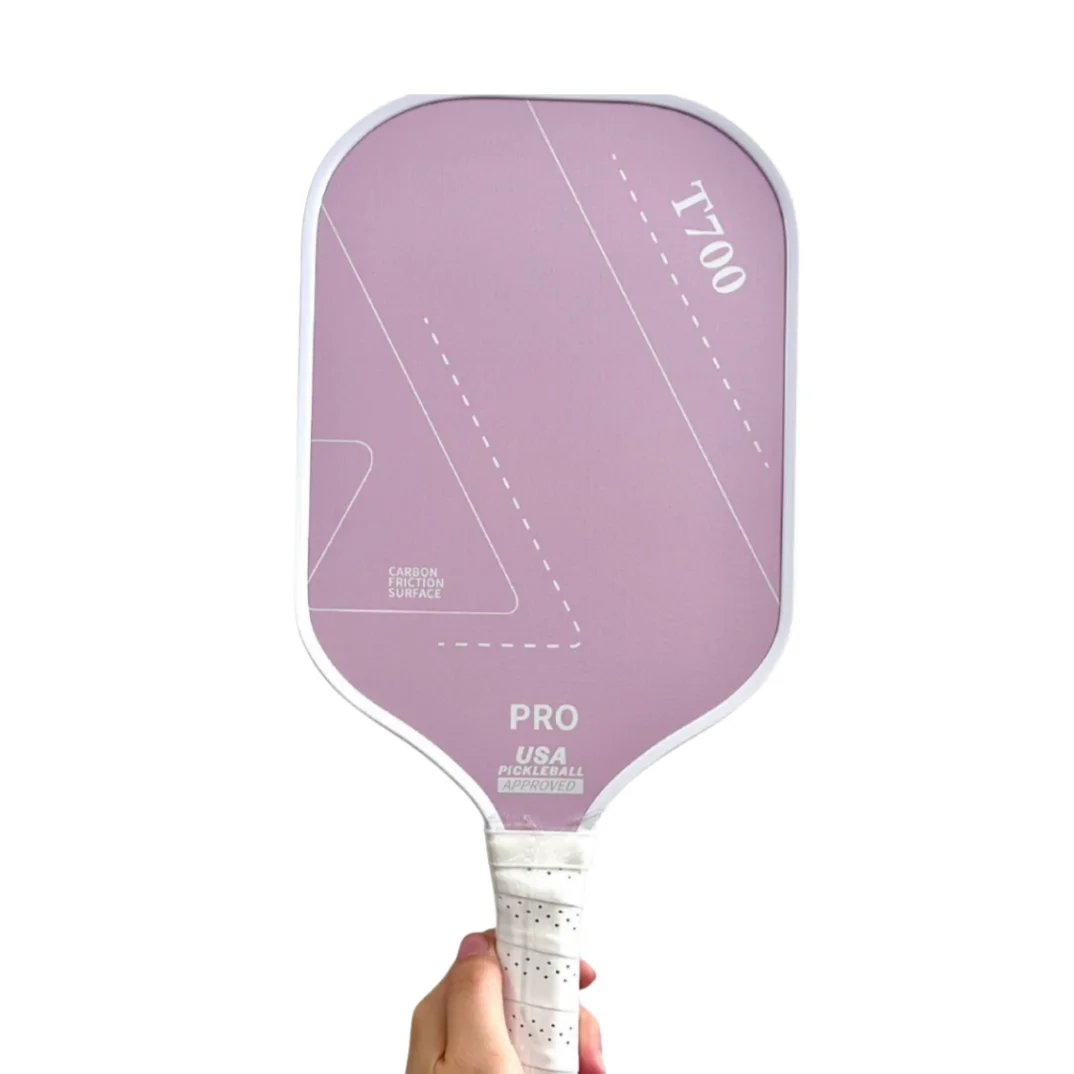 

T700 Pickleball Paddle Carbon Fiber Surface USAPA Approved Carbon Fibre cold Pressed Racket Pink