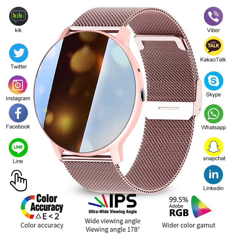 

LIGE Smart Watch For Women Men Full Touch Heart Rate Blood Oxygen Bluetooth Call Watches GPS Track Sports Smartwatch Reloj Mujer