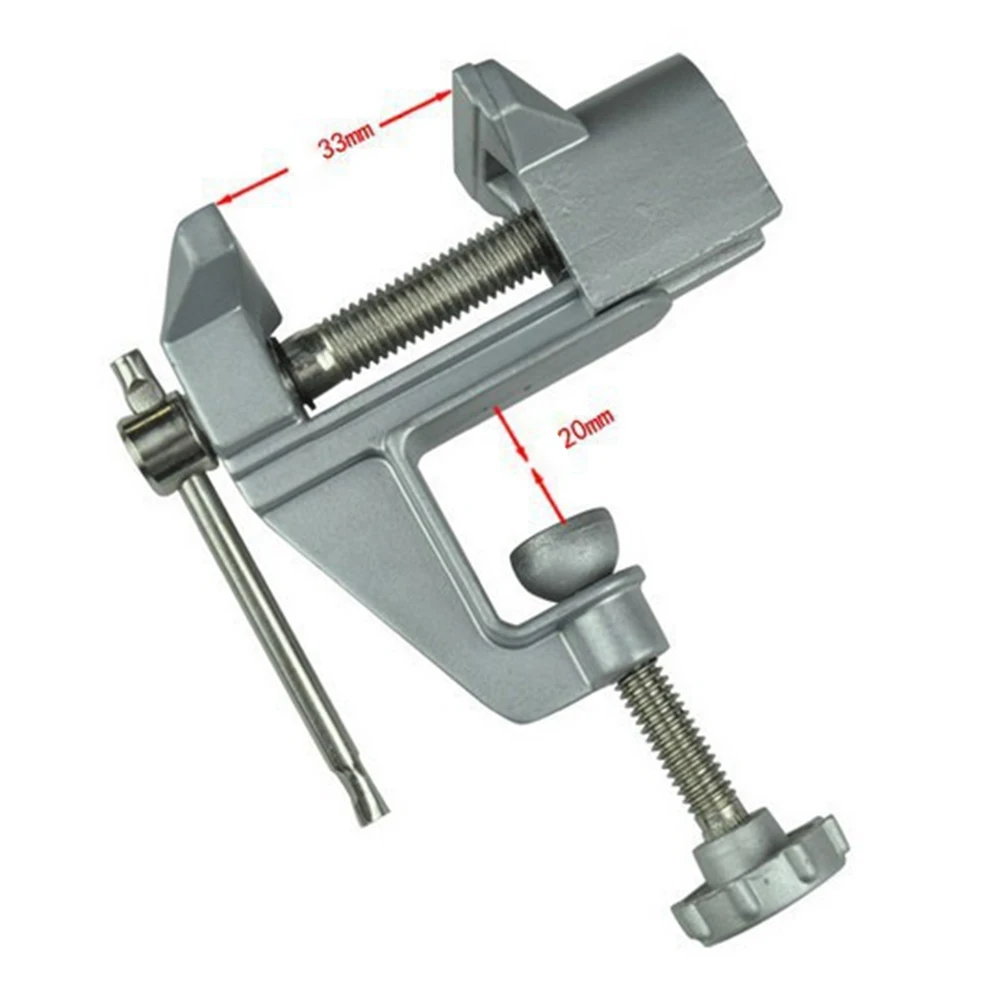 Liga de alumínio Bench Vise Table, Swivel Lock Clamp, Vice Craft Hobbyist, Ferramentas manuais portáteis, 10cm, 1Pc