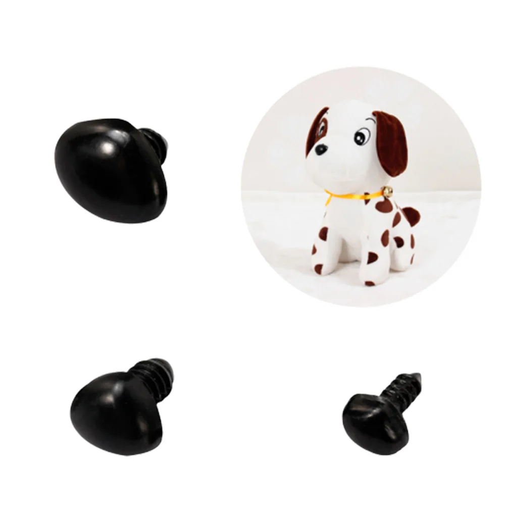 

200pcs Black Craft Animal Bear Nose Plastic Screw Nose for DIY Scrapbooking Crafts Projects Size 14mm