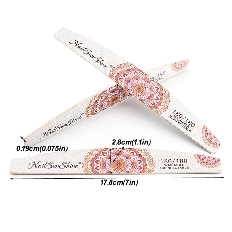 3pcs Lot New Nail File Flower Printed Nail Buffer Colorful Lime A Ongle 80/100/150/180/240 Professional Manicure Tools