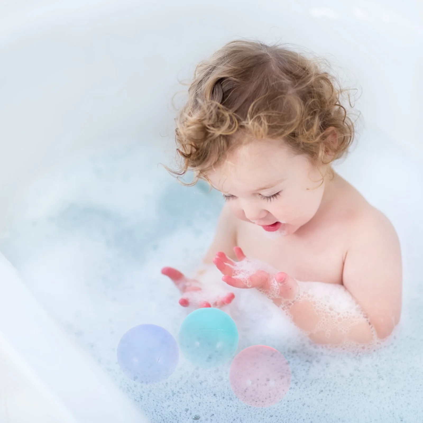 100 pezzi per bambini Macaron Ocean Balls giocattoli rotondi colorati per pozzi oggetti di scena per feste palline da gioco in plastica per bambini al coperto