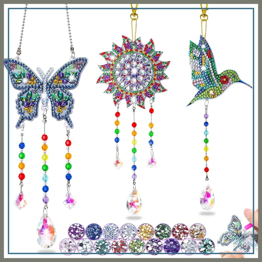 

Diamond Painting Kits for Girls Ages 6-12, Birthday Gifts, Wind Chimes Suncatcher for Home Garden Decor