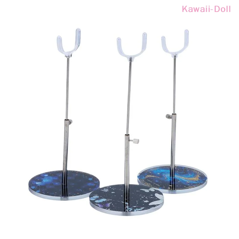 [DO]Doll Clear Acrylic Adjustable Standing Extendable Bracket Patterned Base Bracket Doll Available Display Stand Accessorie[DO]