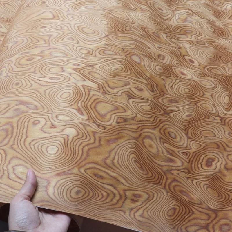 Tech Cherry Burl Wood Veneer Unique Figured Panels for Furniture Cabinet Door DIY Wall Decor Art Projects Veneer L:250x58cm