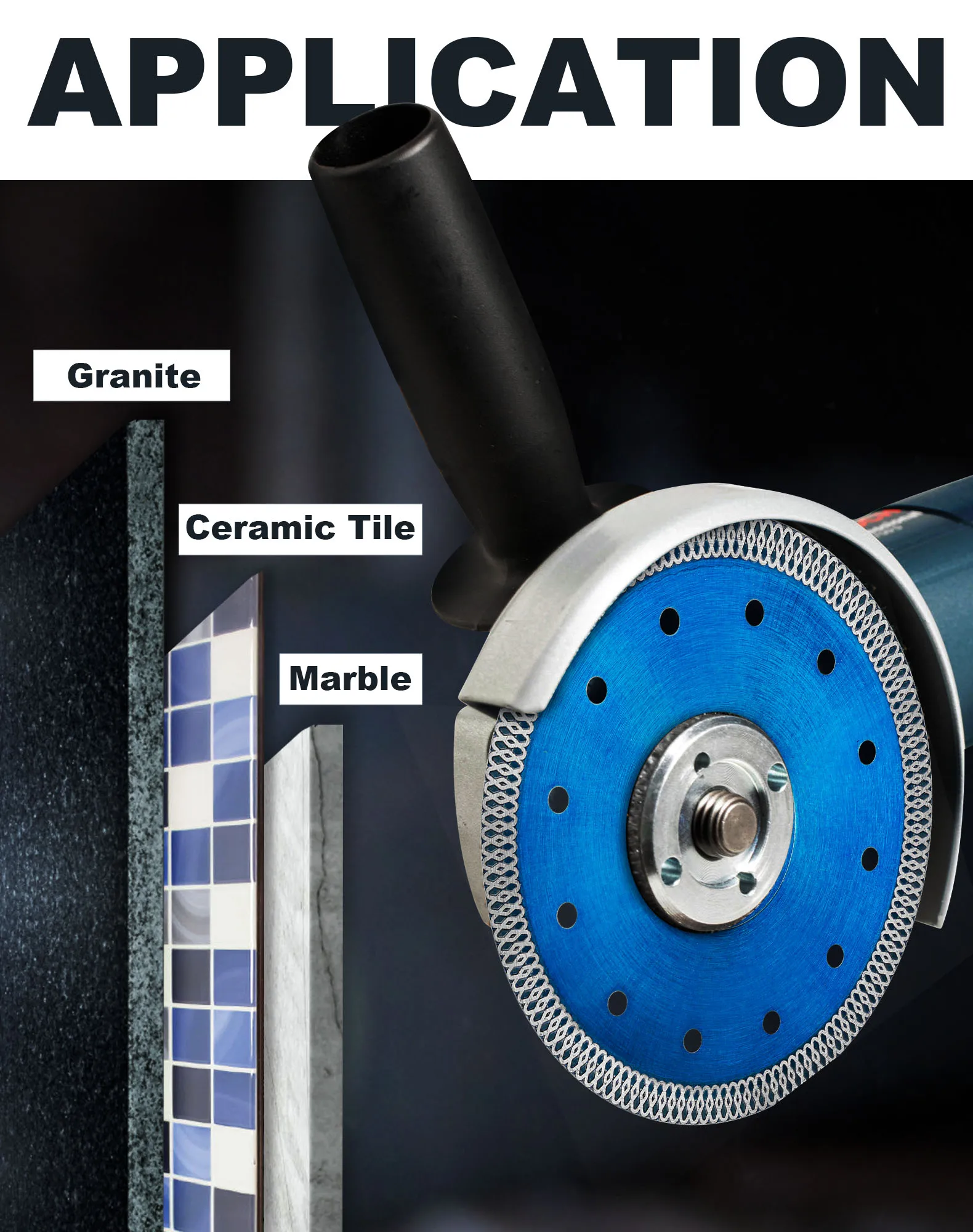 1 PC 7 นิ้ว 180mm Turbo Diamond Saw Blade หินแกรนิตหินอ่อนตัดกระเบื้องพอร์ซเลนเซรามิคเครื่องบดมุม