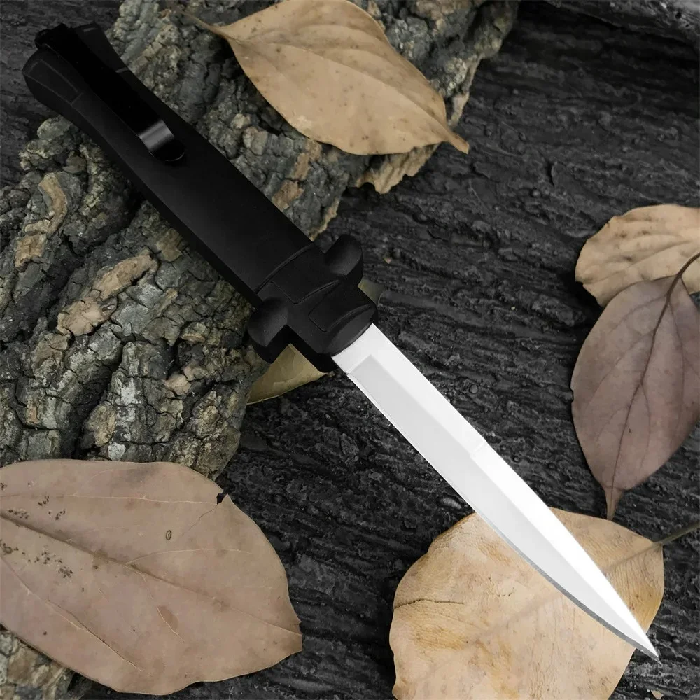 Black Italian Mafia Folding Knife 440C Steel 440C Blade ABS Handle Outdoor Survival Tool Hunting Tactical Knife