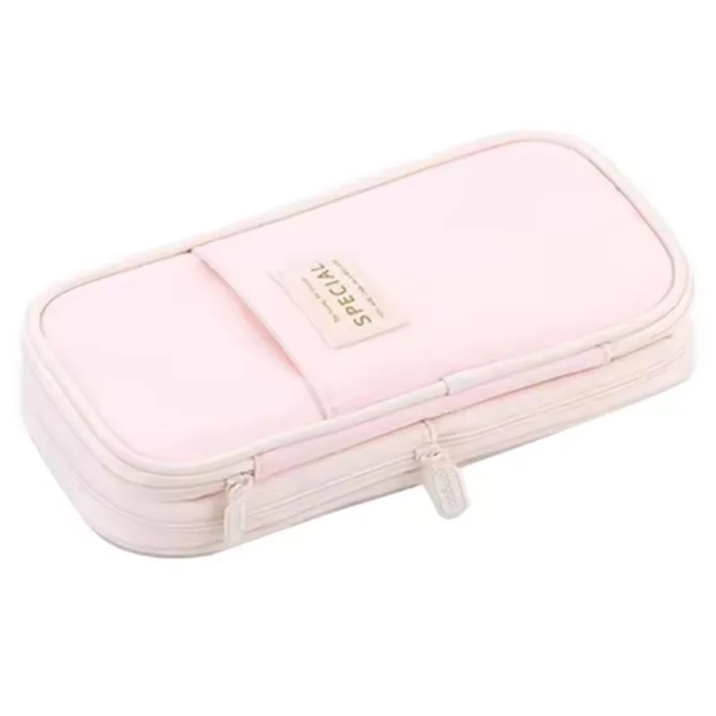 4 Layers Pencil Case Box Portable Large Capacity Pen Bag Pouh Holder with Zipper Pocket School Supplies Stationary