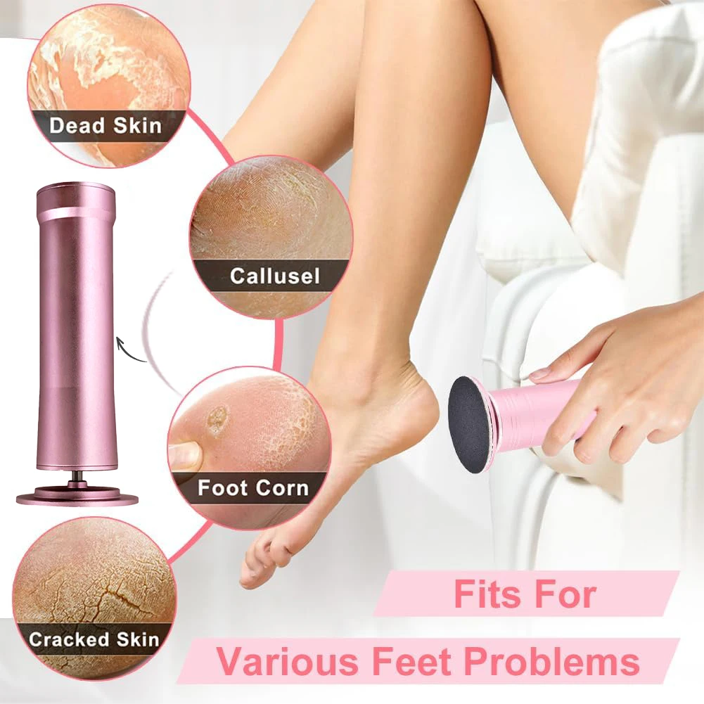 Limas para pies YTYIN, raspador eléctrico para pies, eliminador de callos, potente masaje eléctrico para pies, máquina de eliminación de callos, pedicura de pies T