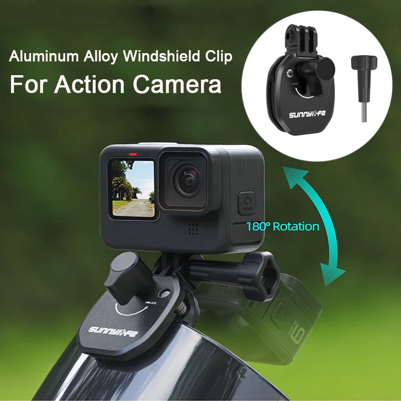 Motorrad-Windschutzscheiben-Klemmhalterung für GoPro 13 12 11 Insta360 X6 X5 X4 für DJI Osmo 360/Action 5 Pro/Action 6 5 4 3 Nano/Go Ultra – Detail 1