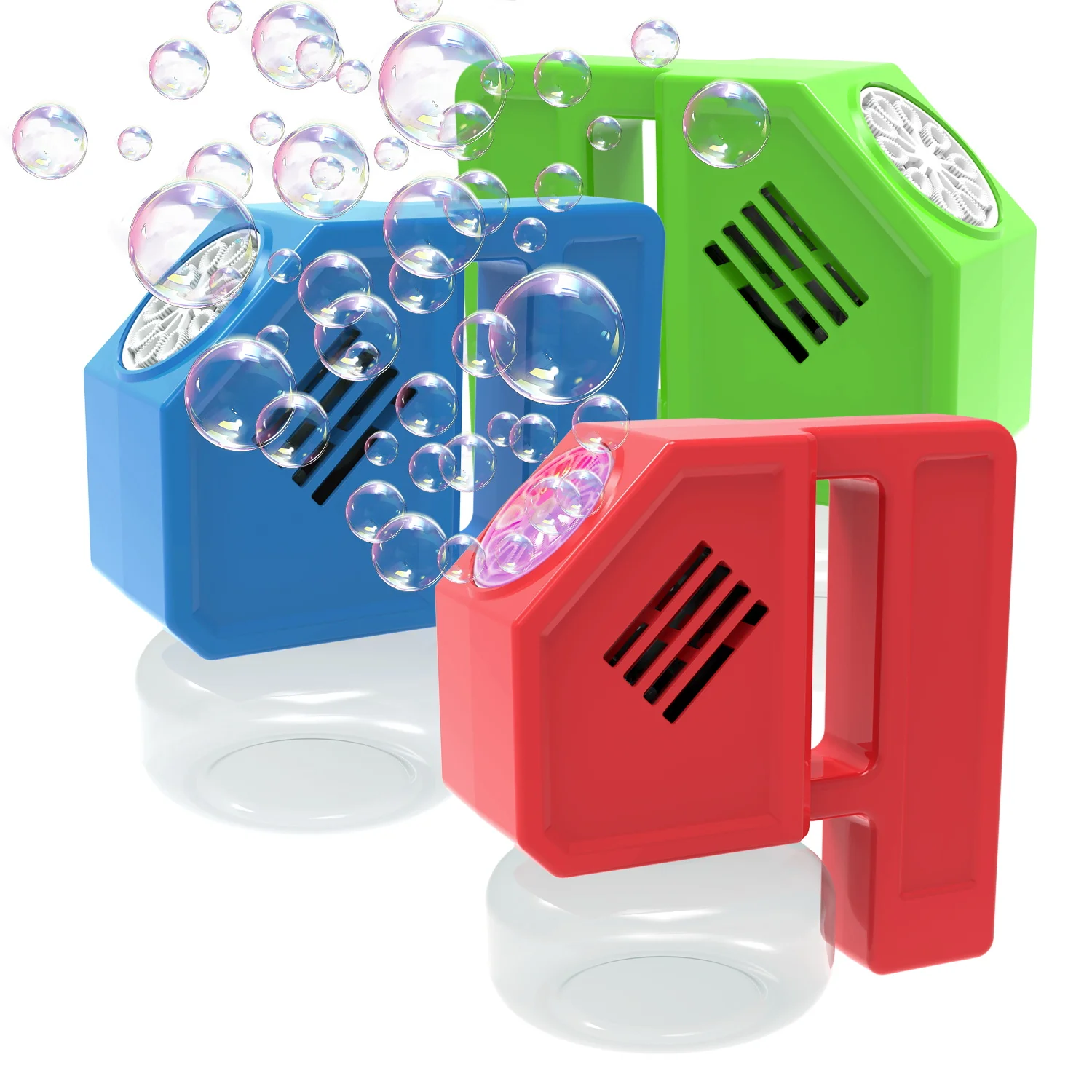ของเล่นกลางแจ้งมือถือ Bubble Machine เกมงานแต่งงาน Props เด็ก Bubble ของเล่นไม่มีแบตเตอรี่ Bubble Water