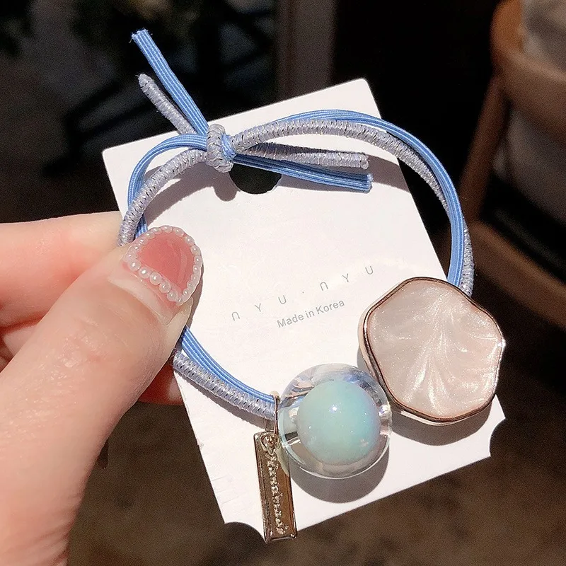 New Fashionably Simple High Ponytail Hair String Temperament Circle Bun Updo Hairtie High Elastic Basic Rubber Band Accessories