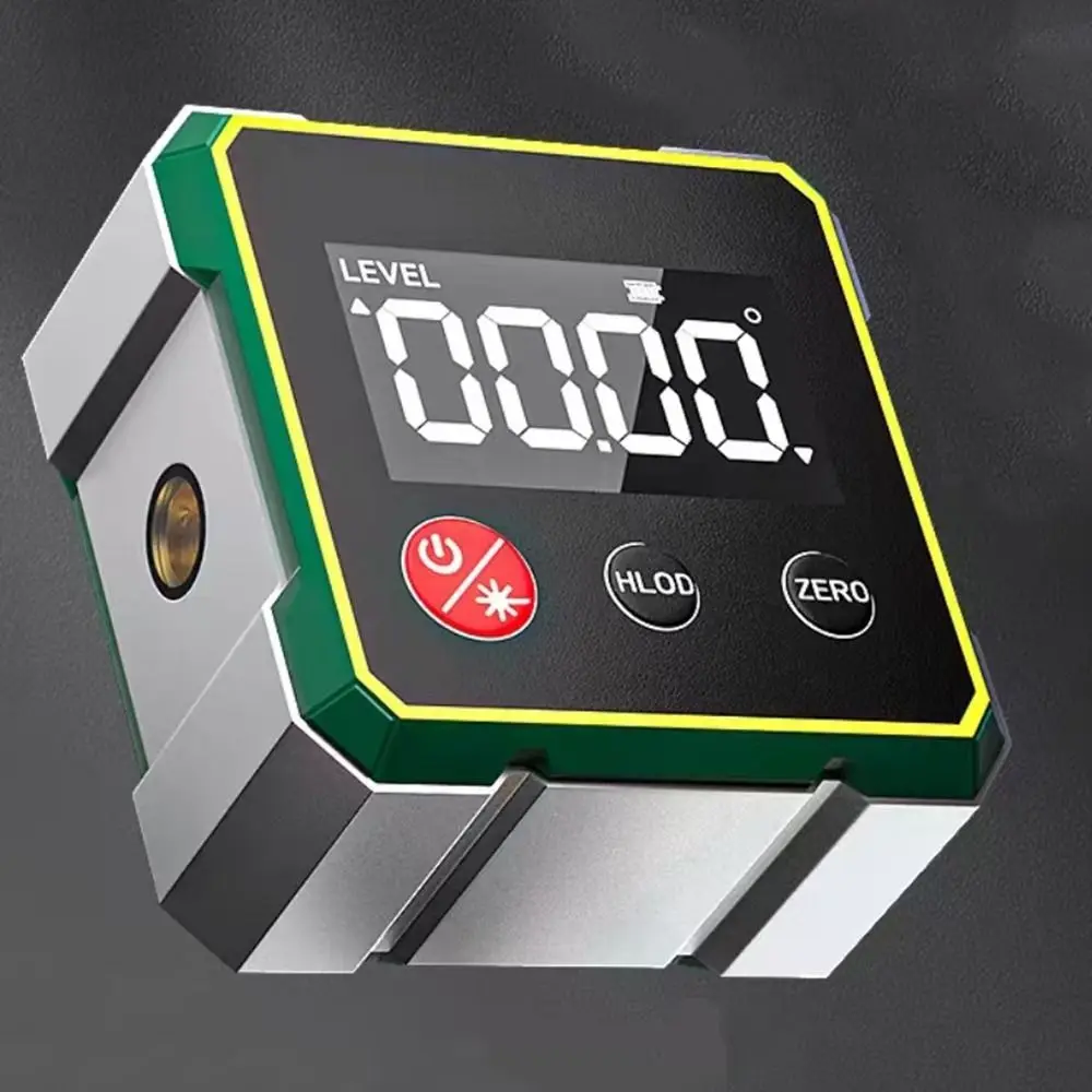 Multifunctional Laser Inclinometer Rechargeable Magnetic Digital Inclinometer 360-degree Measurement High Accuracy