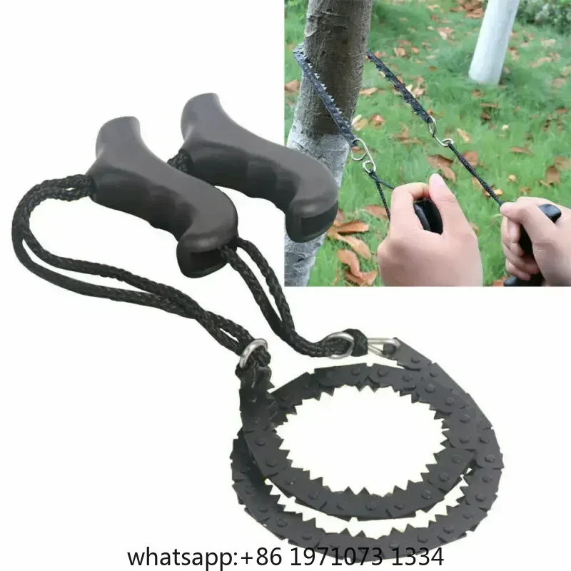 Woodworking Pocket Hand Chainsaw Manganese Survival Wire Saw for Outdoor Camping Hiking Hunting Fishing Cutting Tool