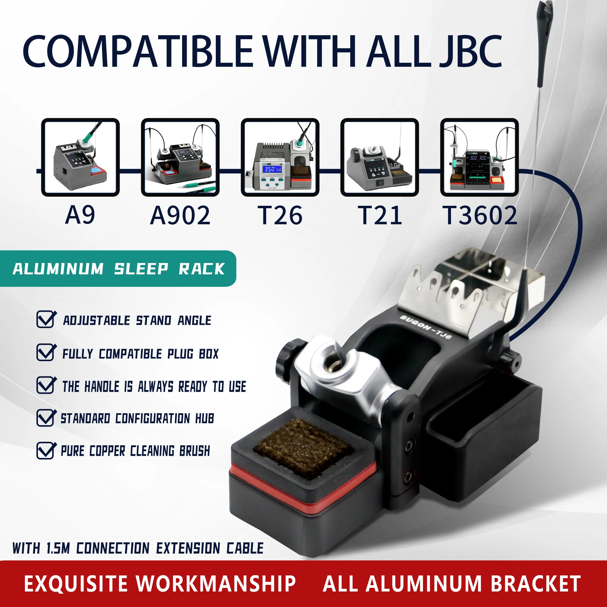 Soldering Iron Stand Sleep Seat Support Universal C210/C245/C115 Handle for JBC/SUGON/2SCN/T3B /A9/ T26 /T3602 Soldering Station