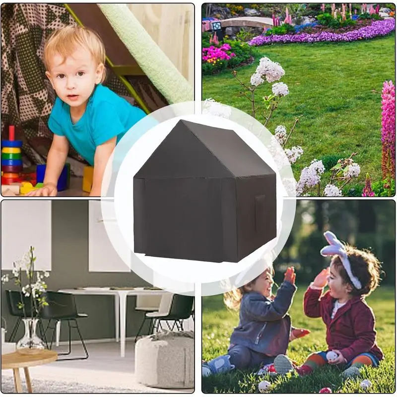 Black Out Sleep Tent Portable Oxford Cloth Sleep Tent Funny Children Playhouse Lightweight Sleep Pod For Home Travel Playing