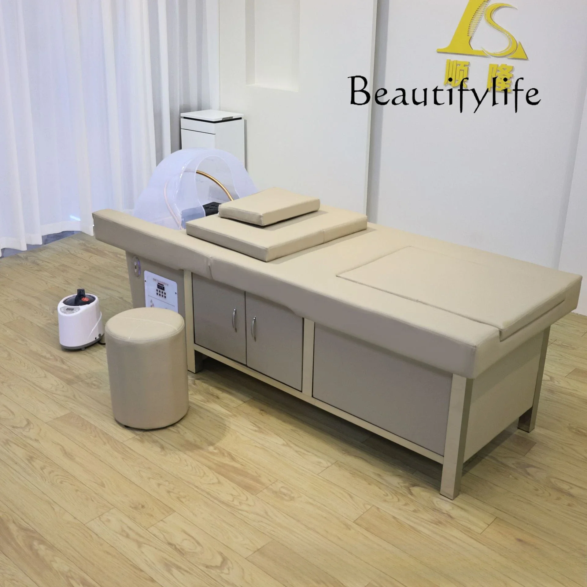 Trattamento elettrico per capelli di fascia alta shampoo letto circolazione dell'acqua massaggio barbiere raccolta capelli orecchio pediluvio integrato