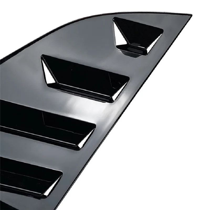 폭스바겐 폴로 Mk6 폴로 2018-2023 용 자동차 후면 창 루버 셔터 커버 트림, 밝은 블랙