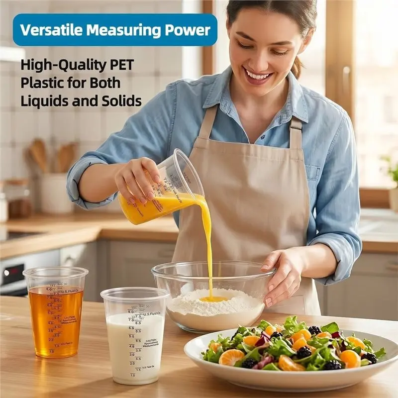 Hot Sale-200 PACK Plastic Measuring Cups 8 Oz, Disposable Mixing Cups With Mixing Sticks,For Epoxy Resin, Paint, Mixing, DIY