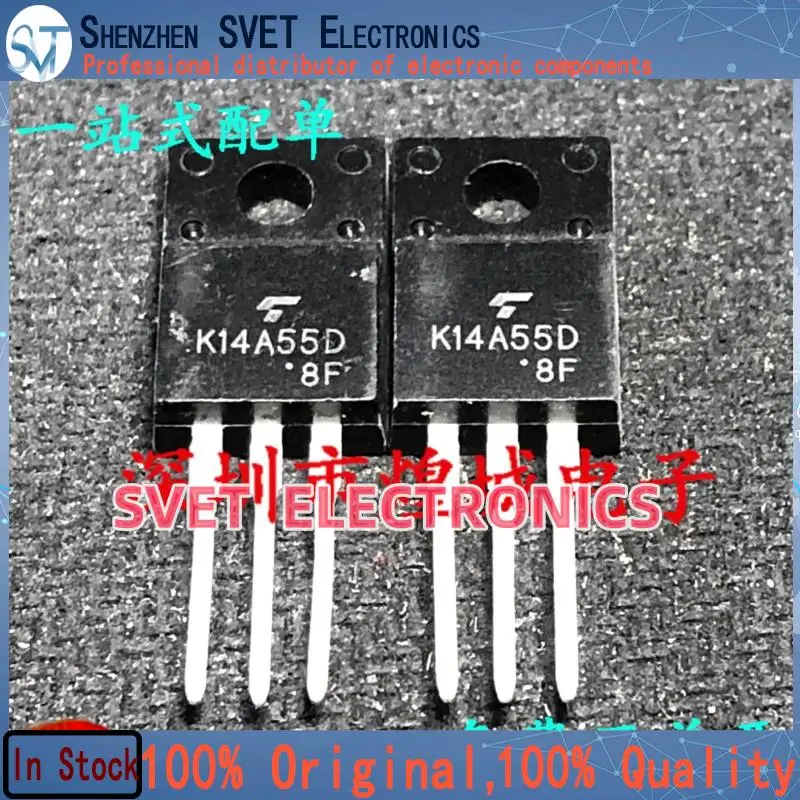 10PCS-50PCS  K14A55D TK14A55D  TO-220F 550V 14A  Original In Stock Fast shipping