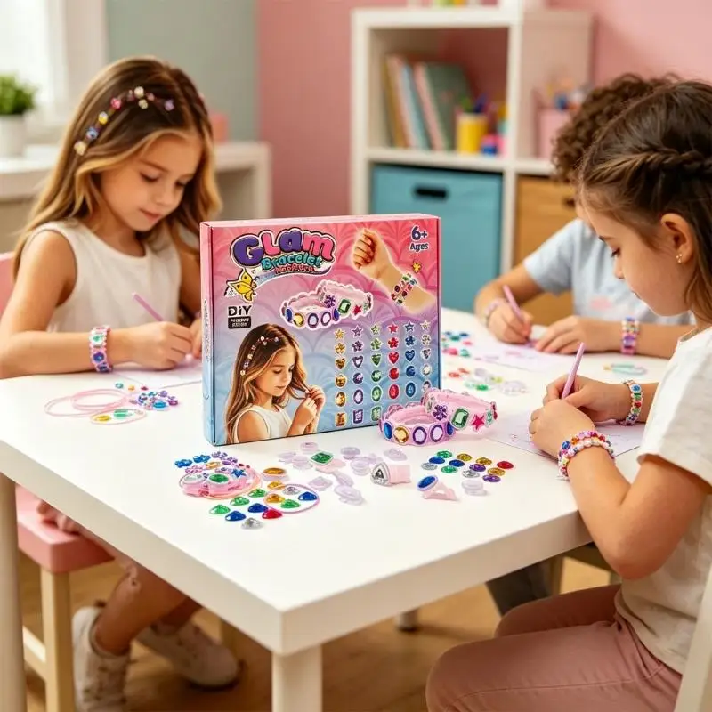 CORB Girls Bracelet Interactive Beading Craft Set For Kid Artists Develops Creativity And Fine Motor Skills