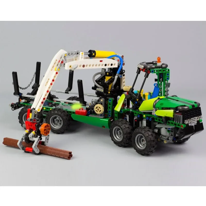 MOC-32456 الكلاسيكية الجديدة نقل البضائع الأخشاب شاحنة بنة نموذج، 877 أجزاء، لعبة عيد ميلاد هدية للبنين والأطفال #5