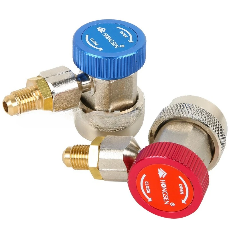 Adjustable R134A Refrigerant Charging Tool For Air Conditioner Quick Connect Coupler Fitting Adapter HVAC Cooling System