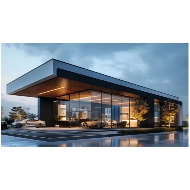 Factory Supply SANGO Brand Pre-Engineered Steel Structure Commercial Warehouse Store Building Prefab Metal Shopping Mall