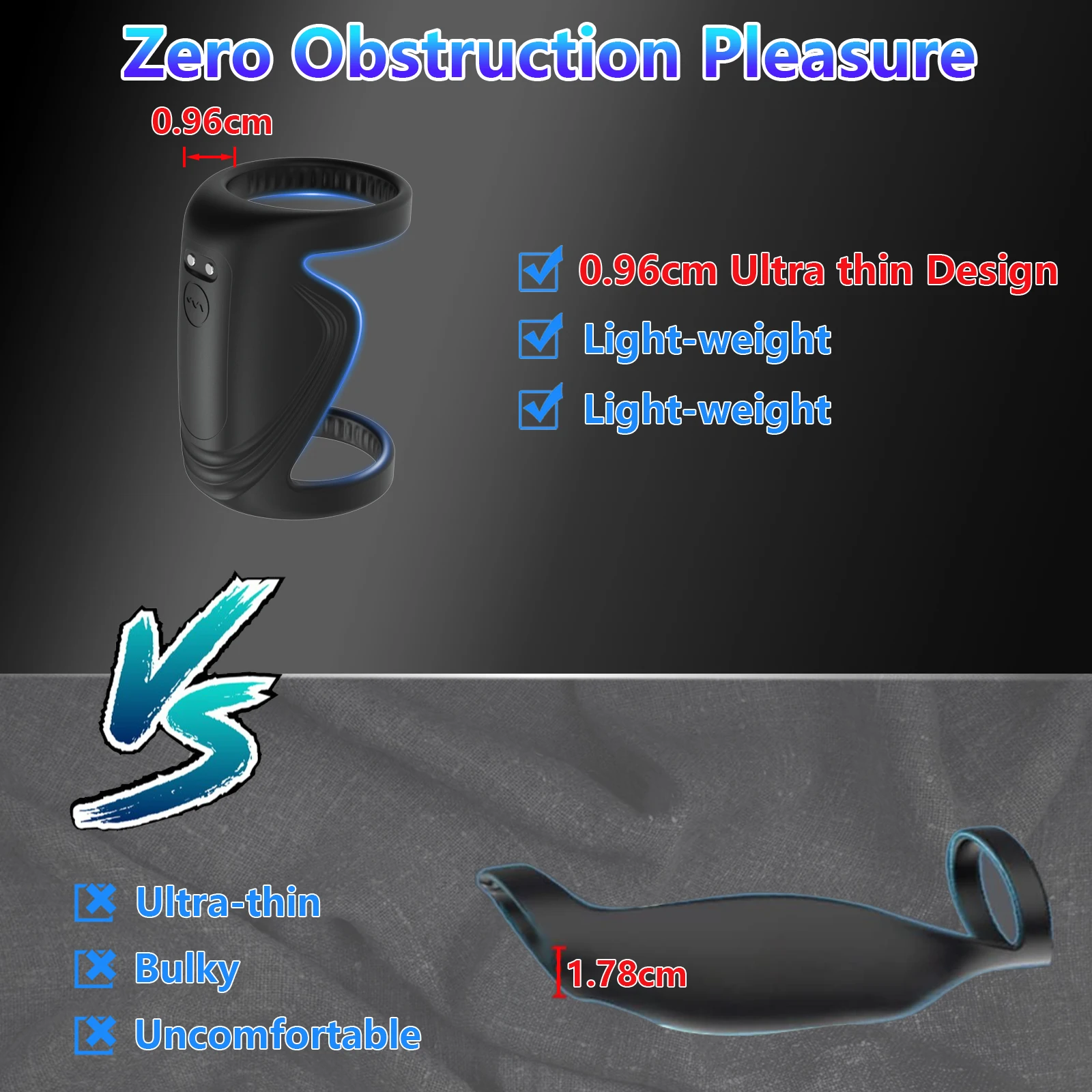 Multi-Wearable Vibrating Cock Ring Penis Remote Control G spot Delay Trainer Stimulator 9 Vibrations Adult Male Couples Sex Toys