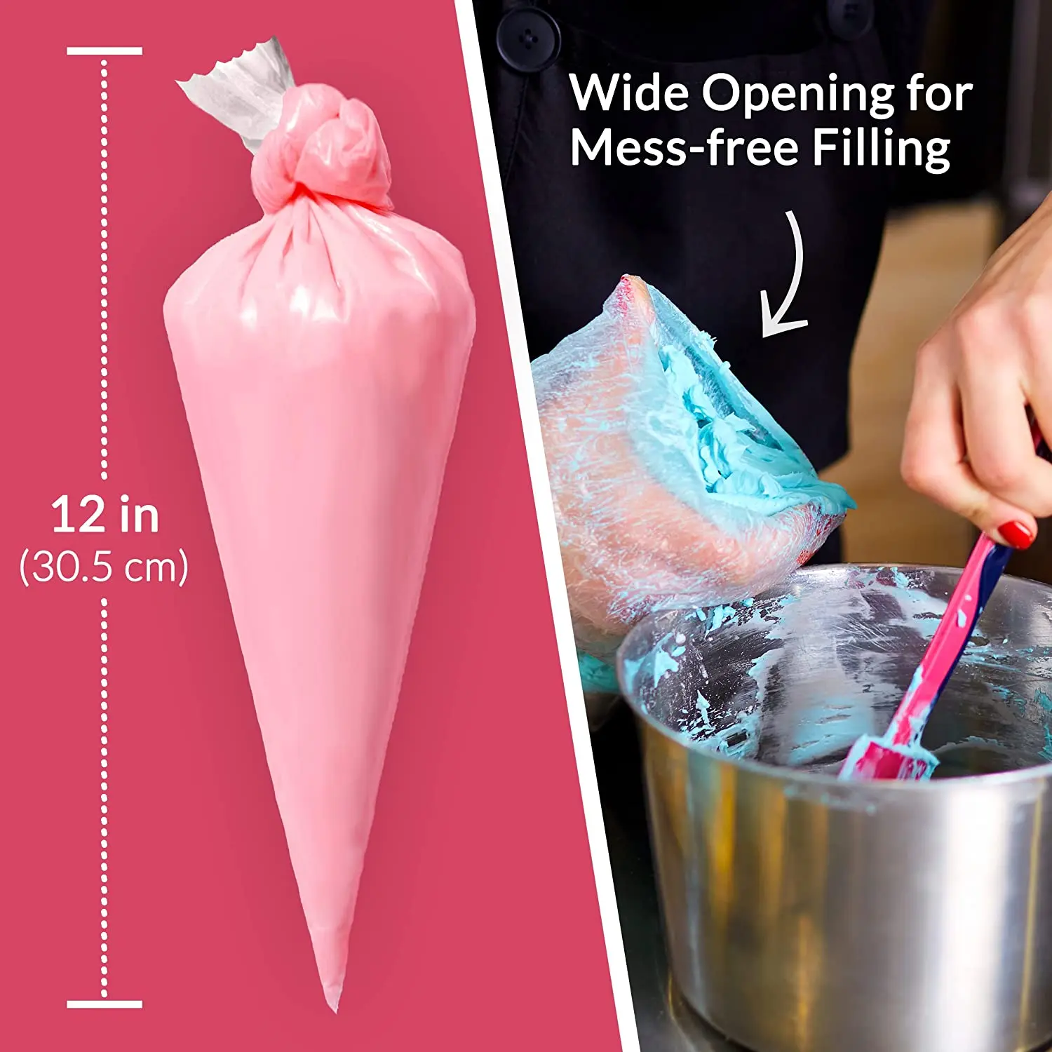 200pcs Anti Burst Piping Bags Icing Piping Bag Birthday Cake making Pastry Bags Package Kitchen Baking Supplies