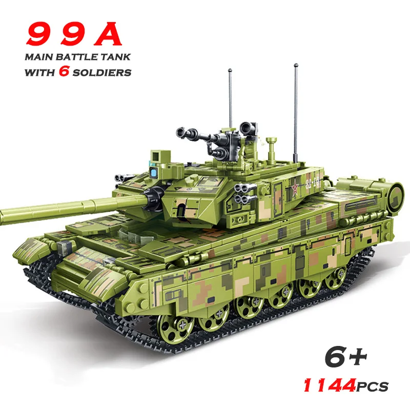 

SEMBO WW2 Military Army Type 99A Main Battle Tank Model Building Blocks Soldiers Weapon Educational Bricks Toys Children 1144Pcs