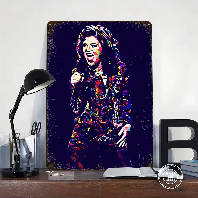 Kelly Clarkson Tin Poster Customized Wall Art Retro Vintage Metal Signs for Fans Room Bedroom Decoration Gaming Home Decor Items