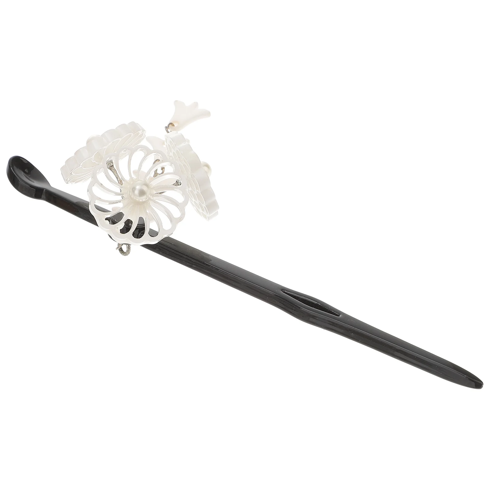 

Hairpin Step Shaking Rhinestone Flower Tassel Copper Stick for Long Hair Chinese Hair Accessories Elegant Buns Daily