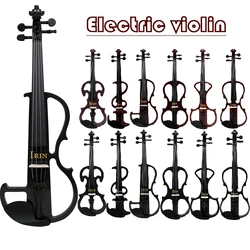 IRIN Electric Violin Right Handed 4/4 Electric Silent Violin Fiddle Accessories Bow & Fiddle Bridge & Violin Case