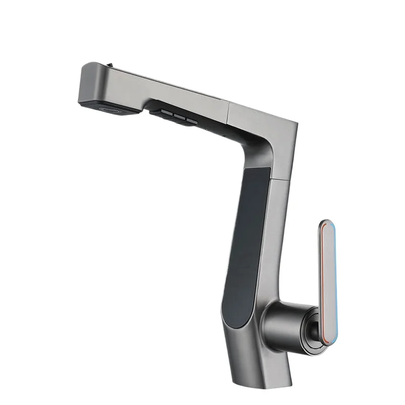 

Digital display pulling faucet wash basin faucet spray on gun ash cough faucet