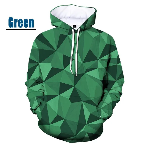 2023 New Fashion Men Women 3D Print Light Triangle Creative Art Hoodies Casual Hip Hop Streetwear Sweatshirts