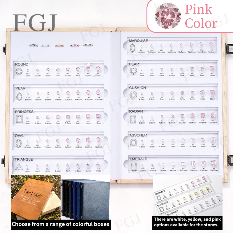 Hot Sale Jewelry Tool for Cubic Zirconia Customize Comparison Chart Diamond Carat Set & Ring Size Measuring