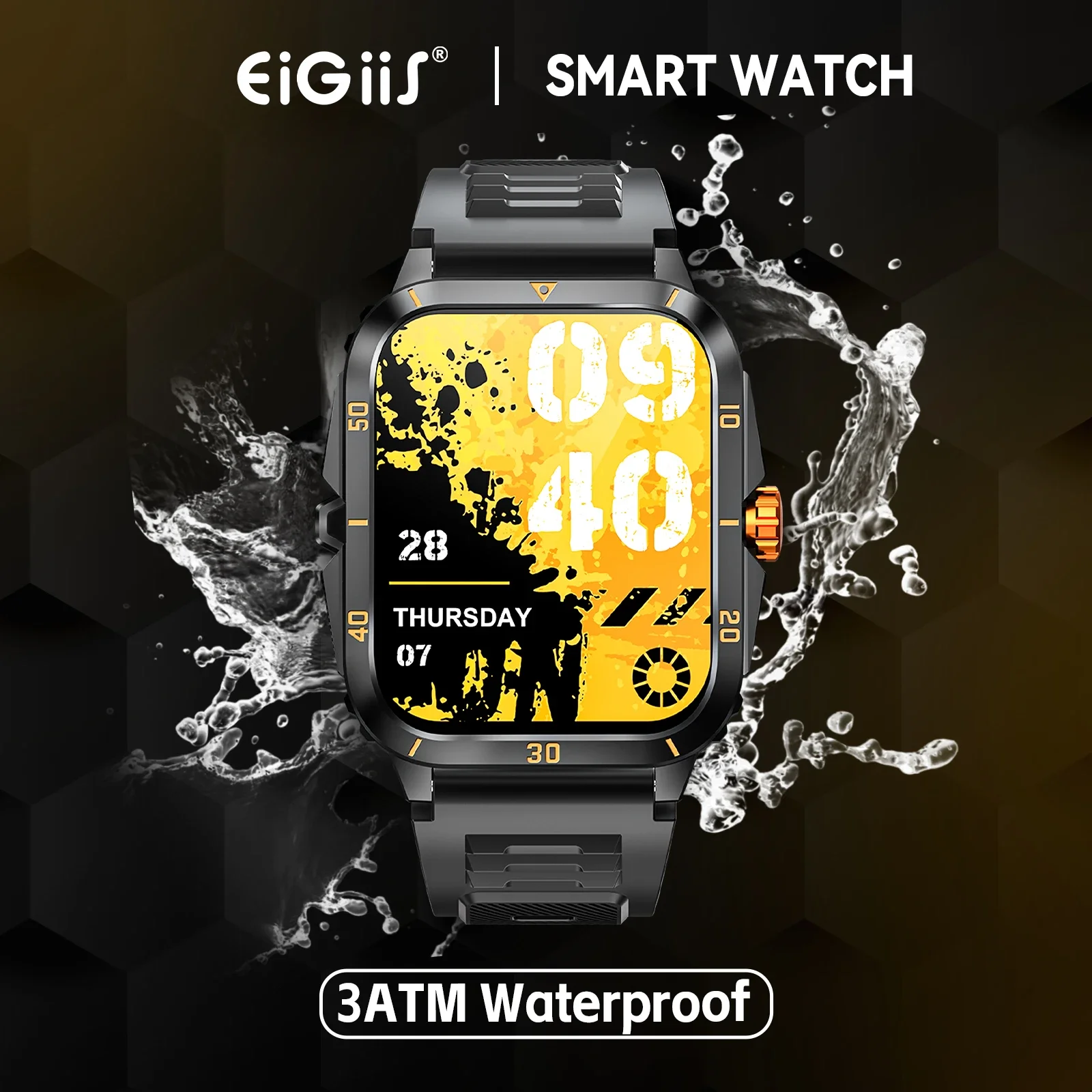 EIGIIS New Smart Watch 3ATM Waterproof1.96