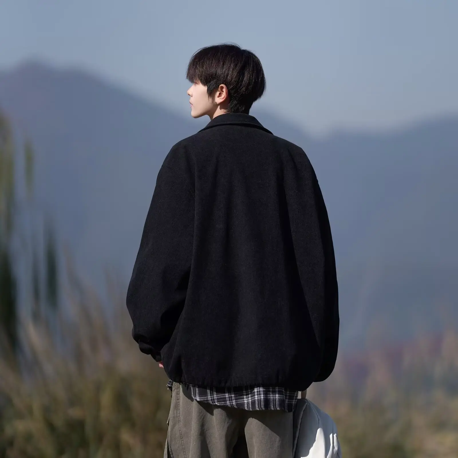 الأمريكية Sle سروال قصير الحظيرة Jaet الرجال ربيع الخريف جديد عصري الراقية الرجعية Merald عمال معطف فضفاض صالح المياه وا