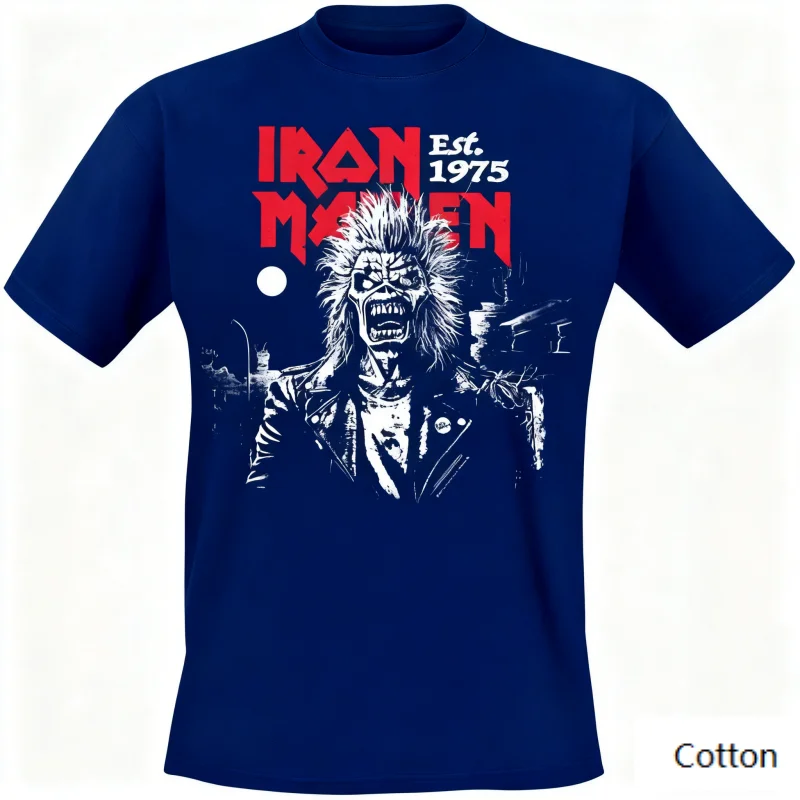 

Футболка Iron Maiden Heavy Metal, футболка Эст Эдди 1975 года, отлично подходит для фанатов, которые наслаждайтесь годовщиной группы и дизайн в стиле панк-метал