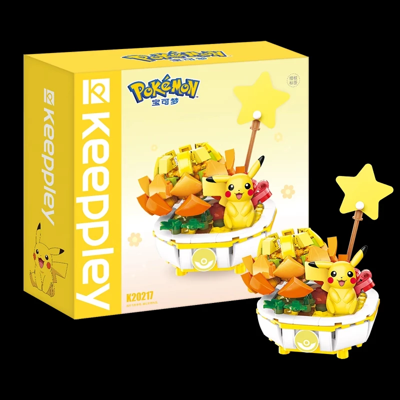 Pokemon Bouwsteen Pikachu Charmander Squirtle Model Speelgoed Huisdecoratie Plant Potbloem Baksteen Meisje Speelgoed Kind Cadeau