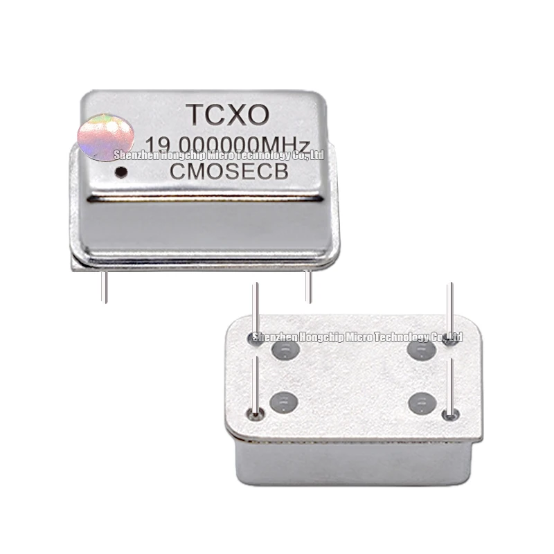 (2PCS) TCXO Full-Size 19M 19.000MHZ Rectangular Temperature Compensated Crystal Oscillator DIP14 High Precision 3.3V-5V ±0.1PPM