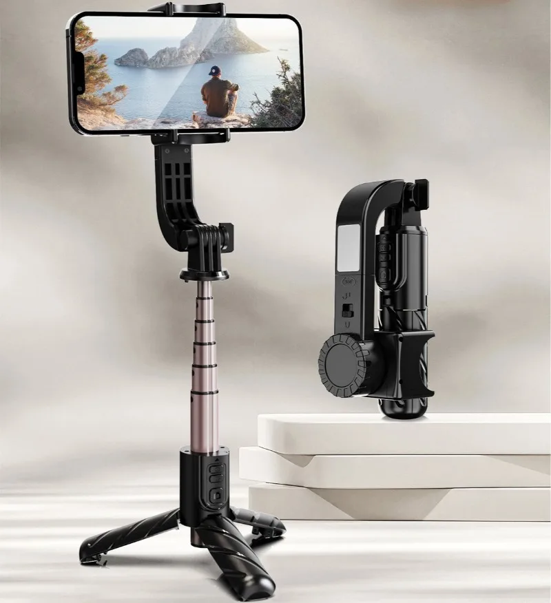 selfie-三脚-bluetooth-ハンドヘルド-ジンバル-スタビライザー-360-回転安定撮影スマートフォン用ライブ垂直撮影ブラケット