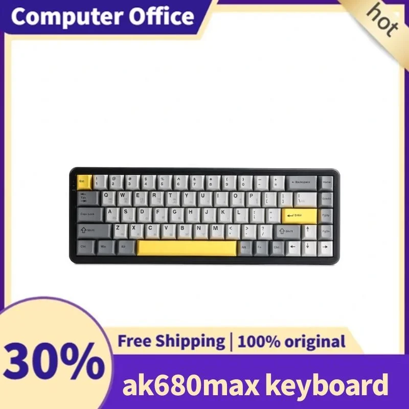 AJAZZ AK680 MAX Korean keycap Magnetic Switch Mechanical Keyboard 60% 8k Hz Return Rate 68 keys Wireless/Wired  Gaming Keybaord
