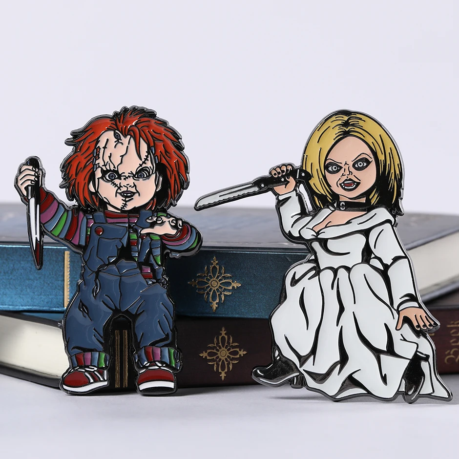 Chucky Horror Movie Metal Figure Enamel Badge Brooch Pin