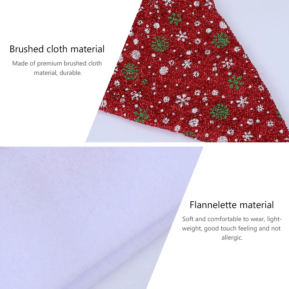 

2 Pcs Colorful Christmas Hat Hats for Kids Party Cosplay Brushed Cloth Child Bulk