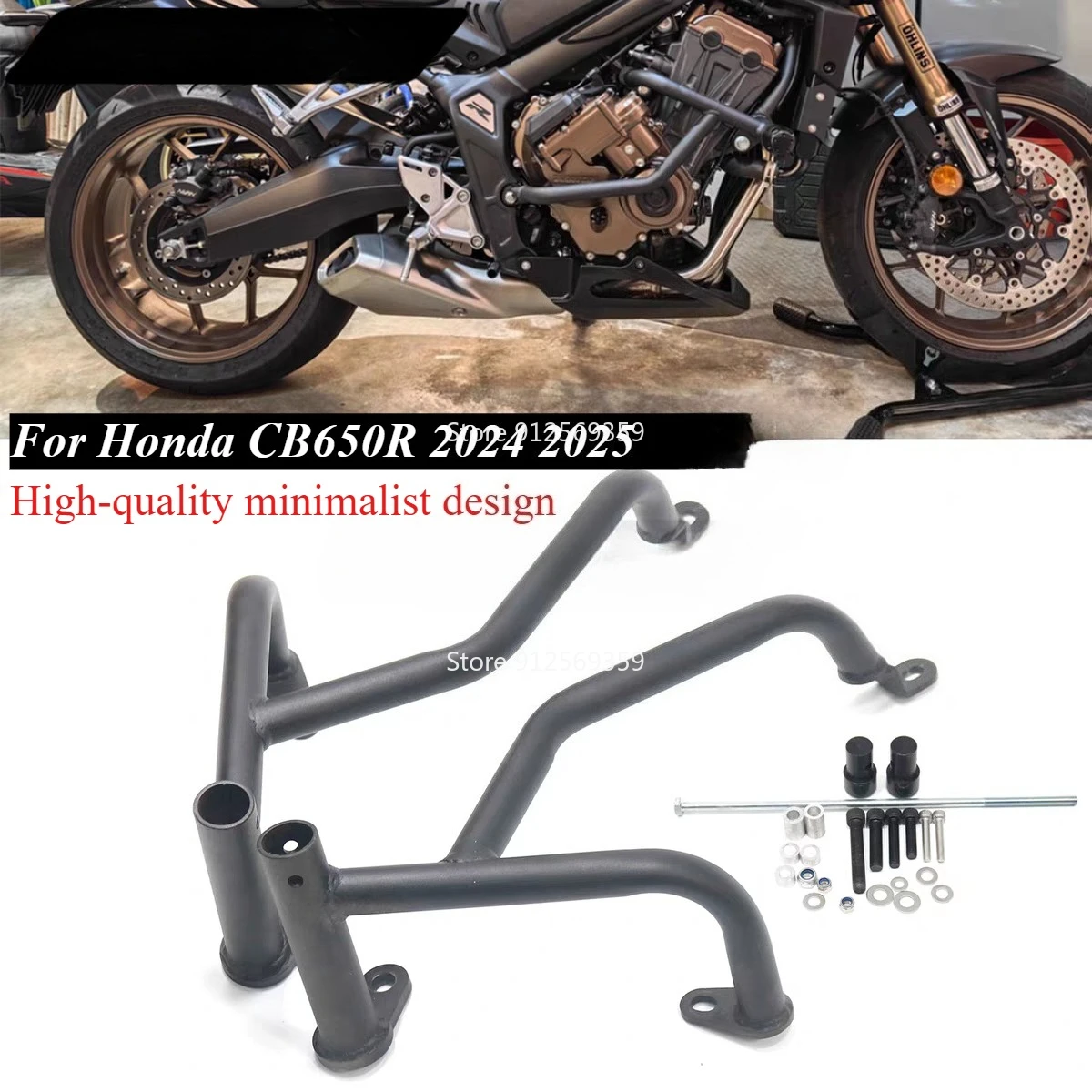 

For Honda CB 650R CB650R 2024 2025 Motorcycle Crash Bar Engine Guard Stung Cage Highway Bumper