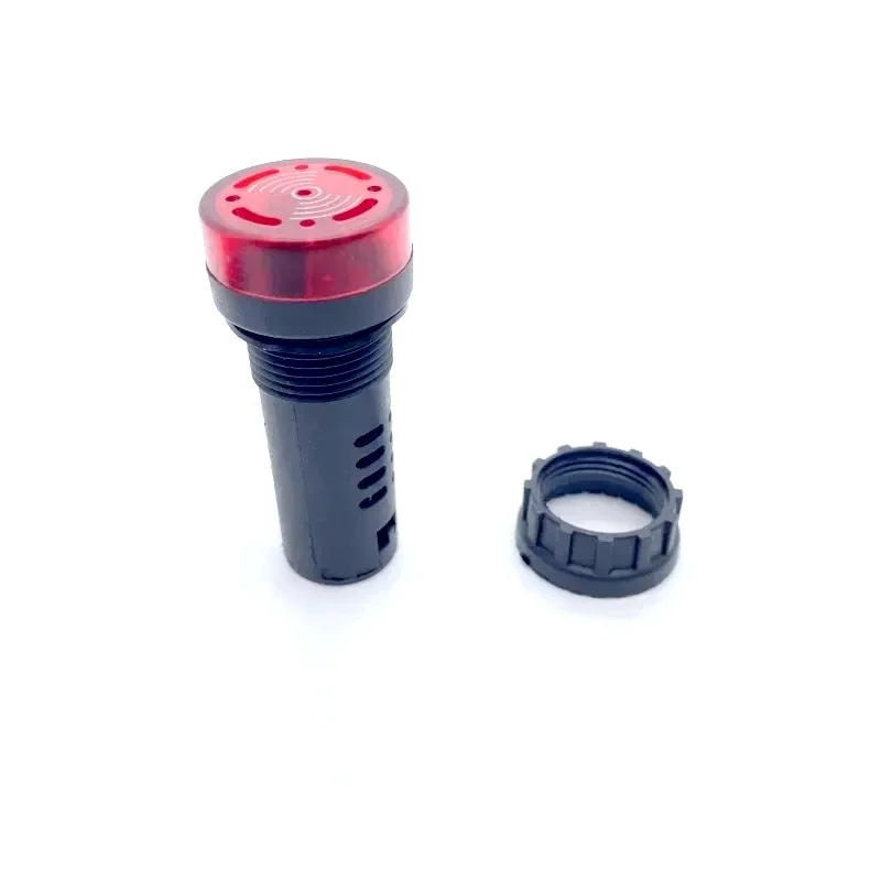 1/5/10 Pcs 22mm AD16-22SM 12V 24V 110V 220V 380V Flash Signal Light Red LED Active Buzzer Beep Alarm Indicator Lamp