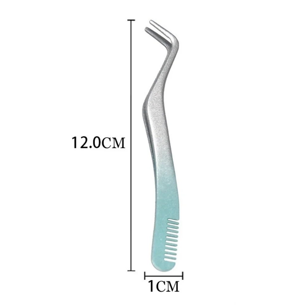 Strumento per l'applicazione delle ciglia finte Pinzette per extension ciglia portatili Pinzette per ciglia Pinzette per ciglia in acciaio inossidabile facili da usare